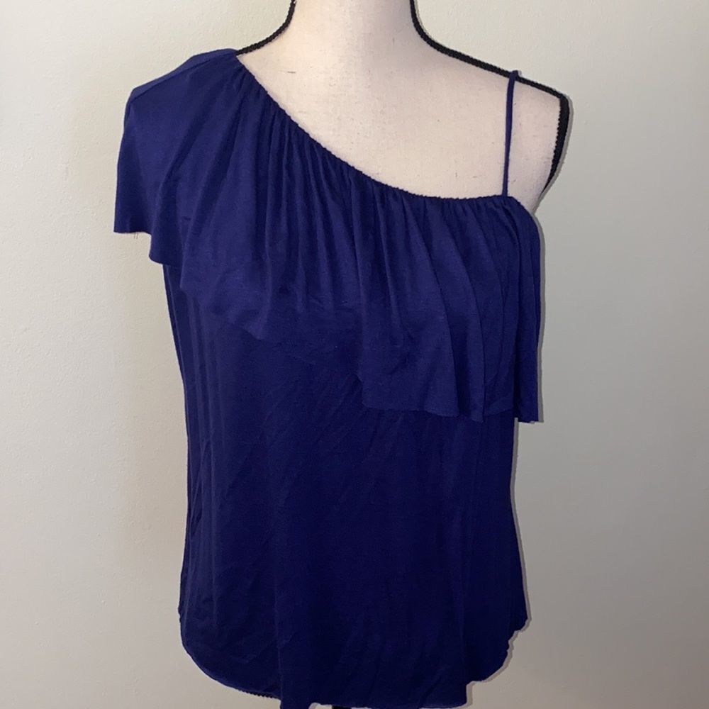 NWT Bailey 44 On The Town Blue One Shoulder Top S - Picture 5 of 12